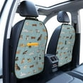thumbnail image 2 of Dog Pets Mats Back Seat Protectors, Car Seat Protector Vehicle Organizers Waterproof Cover Back Seat Cover for Kids with 3 Storage Pockets 2 Pack, 2 of 5