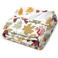 thumbnail image 5 of Fall Throw Blanket - Autumn Leaves Flannel Fleece for Couch, Living Room - Super Warm Soft Cozy Plush Lightweight Seasonal Bedding for Kids Adults - Rustic Decor 40"x50", 5 of 7