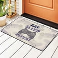 thumbnail image 1 of Retro Cartoon Eat Sleep Game Controller Rugs Doormat, Non-Slip Machine Washable Carpets Floor Door Mat , 36" x 24", 1 of 7
