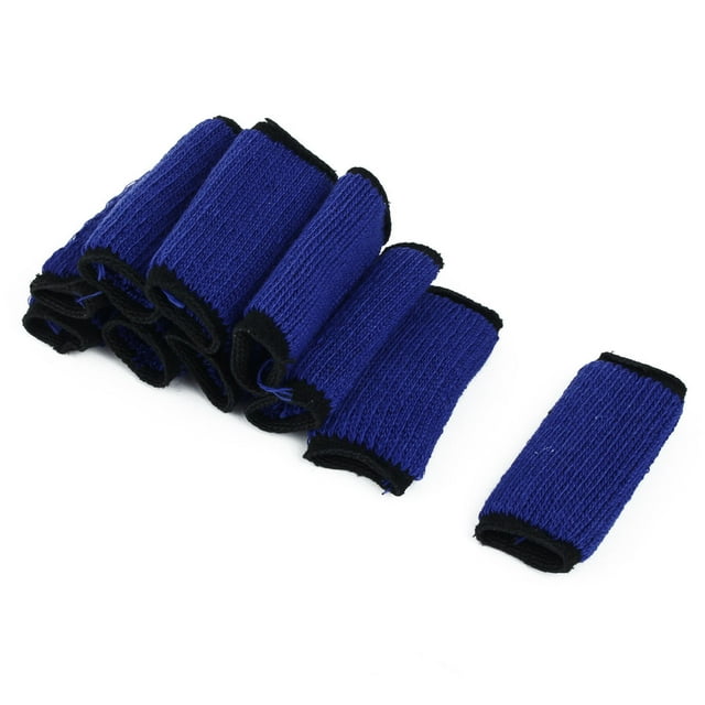 Unique Bargains Manchon Élastique de Protection pour Doigts de Volleyball Basketball 10 Pcs Bleu Foncé