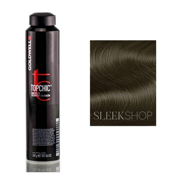 5NN - Light Brown Extra , Goldwell Topchic Hair Color (8.6 oz. canister) hair beauty, Pack of 1 w/ Sleekshop Pink Comb