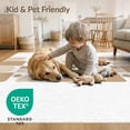 thumbnail image 4 of ODIKA 3'x5' Beige Geometric Bold Stripe Washable Area Rug Modern Abstract Design With Shapes And Clean Lines Non-Slip, Flatweave, Easy Care for Hallway, Laundry Room, 4 of 7