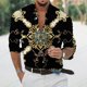 thumbnail image 1 of Camisas hawaianas doradas, camisas de moda para hombres, camisas florales de lujo, blusas de playa de manga larga, camisas de estilo europeo, cadena de ropa para hombres, 1 of 6