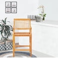 thumbnail image 3 of Teak Wood Castle Outdoor Patio Barstool with Arms, 3 of 5