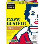 Cafe Bustelo Sweet & Creamy Cafe con Leche Coffee Drink, Keurig K Cup Pods, 24 Count Box - pack of 2