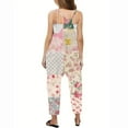 thumbnail image 3 of Odeerbi 5-14 Years Kids Girls Summer Jumpsuit Floral Print Camisole Romper Casual Overalls Bib Overall Pantss with Pockets, 3 of 6