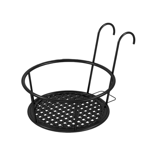 Metal Arte Colgante Flor Pot Holder Percha Valla Jardín Estante Sobre Riel Pot Holder El Metal Colgante Holder Arte Valla Plantadores Flor Pot Patio y Jardín
