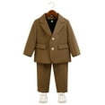 thumbnail image 4 of WOYY Little Boys Formal Suit Tuxedo Blazer Trousers Kids Wedding Party Outfits, Sizes 5-6Y, 4 of 8