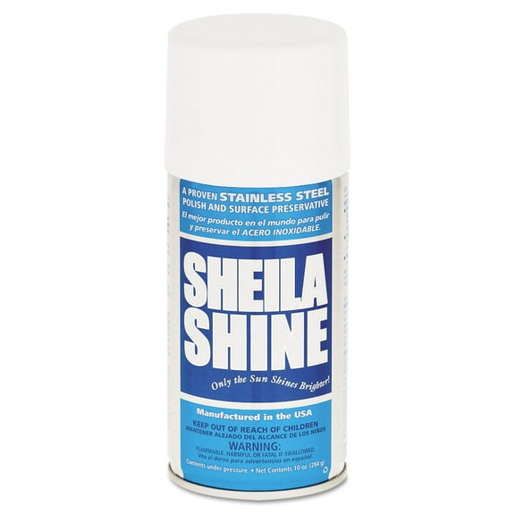 Sheila Shine Stainless Steel Cleaner and Polish, 10 oz Aerosol Spray, 12/Carton