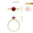 thumbnail image 5 of ANGARA Natural 1 ct Ruby Twist Rope Split Shank Ring in 14K Yellow Gold for Women (Size-6mm) | July Birthstone, Birthday, Anniversary, Jewelry Gift for Women | Natural Ruby Ring, 5 of 9