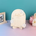 thumbnail image 3 of Wooden Baby Announcement Sign, Newborn Welcome Sign Hello World Baby Sign, Birth Announcement Round Name Plaque for Nursery Decorations, Photo Props, Keepsake,A, 3 of 4