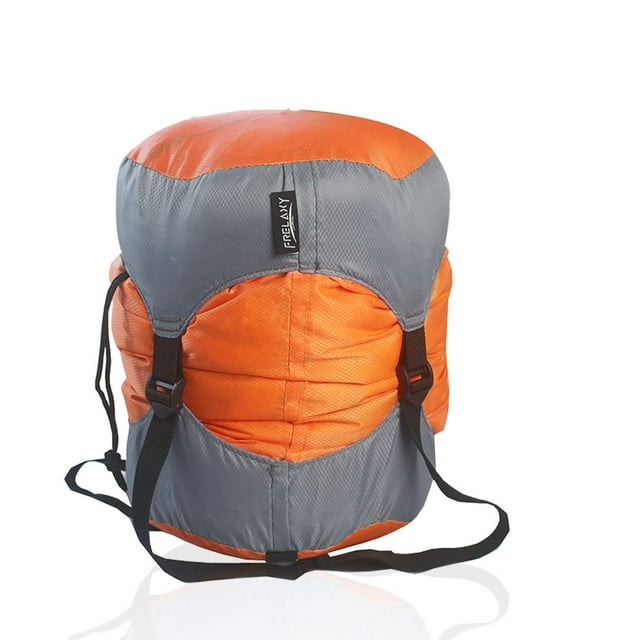 Frelaxy Compression Sack, Ultralight Sleeping Bag Stuff Sack Compression Stuff Sack - Space Saving Gear for Camping, Hiking, Backpacking (Orange, XXL)