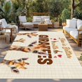 thumbnail image 2 of Giraffe Outdoor Rug for Patio/Deck/Porch, Non-Slip Large Area Rug 4 x 6 Ft, Red Love Heart Animals Plaid Indoor Outdoor Rugs Washable Area Rugs, Reversible Camping Rug Carpet Runner, 2 of 8