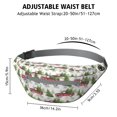 thumbnail image 3 of Fanny Pack White Christmas Red Truck and Tree Pattern Waist Pack Bag,Running Cross Bag,Waterproof Large Fanny Packs for Women Men for Travel Running Hiking Cycling, 3 of 6