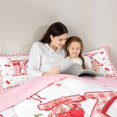 thumbnail image 4 of Catabedysis Cute Cherry Bows Queen Comforter Set For Girls,3D Cartoon Alphabet K Design Comforter Sets Queen,Pink Reversible,3pcs,1 Comforter and 2 Pillowcases, 4 of 7