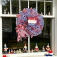 thumbnail image 5 of Nkmbld 4th of July Wreath, Patriotic Wreaths Independence Day Flag Garland Red White Blue Flower Wreath for Memorial Day Flag Day Indoor Outdoor Decor, 5 of 8