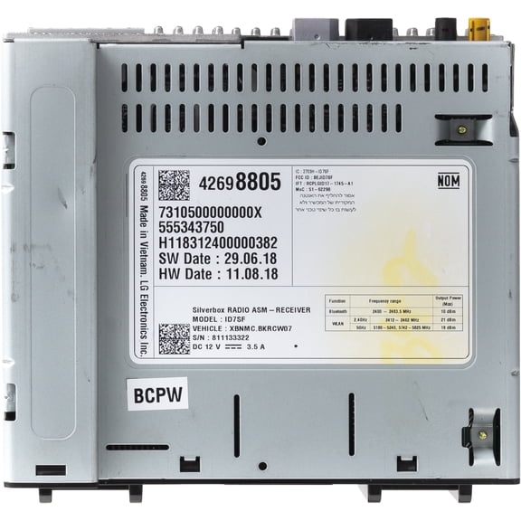 Restored 2019 Chevrolet Spark AM FM Radio Receiver Bluetooth Module Model Number 42698805 (Refurbished)