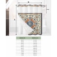 thumbnail image 6 of No Hook Shower Curtains with Snap in Liner, Orange Blue Ethnic Rustic Waterproof Fabric Shower Curtain, Boho Southwestern Heritage Double Layers & See-Through Top Window Bathroom Curtains 72''x72'', 6 of 6