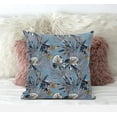 thumbnail image 3 of 20â€ Gray Blue Tropical Suede Throw Pillow, 3 of 4