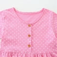 thumbnail image 4 of Toddler Girl Dress Short Sleeve Cotton Floral/Dots Print Casual Cute Summer Clothes for Girls 2-8 Years (3 Years, Pink 02), 4 of 6