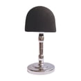 thumbnail image 1 of Soporte para peluca, soporte para cabeza de modelo, soporte decorativo para exhibición de sombreros de mesa con cúpula, soporte de exhibición para cen negro y plateado, 1 of 8