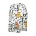 thumbnail image 5 of Men's Pajama Shorts Bottoms with Pockets Soft Lightweight Lounge Sleep Wear Cartoon Line Cats, 5 of 6