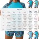 thumbnail image 3 of Traje de baño de 2 piezas para mujer, trajes de baño para mujer, traje de baño separado para mujer, conjunto de baño conservador estampado de manga corta para mujer, 3 of 5