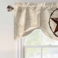 thumbnail image 5 of Texas Star Tie Up Window Valance Country Star Retro Background Tie-up Valance for Kitchen Windows Adjustable Small Curtain Balloon Shades for Kitchen Bathroom Cafe 42x18inch, 5 of 9