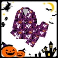thumbnail image 2 of Xuewenshw Pyjamas pour Femmes pour Famille Ensemble Assorti Pyjamas de Vacances Ensemble de Pyjama Classique Boutonné en Satin, 2 of 3