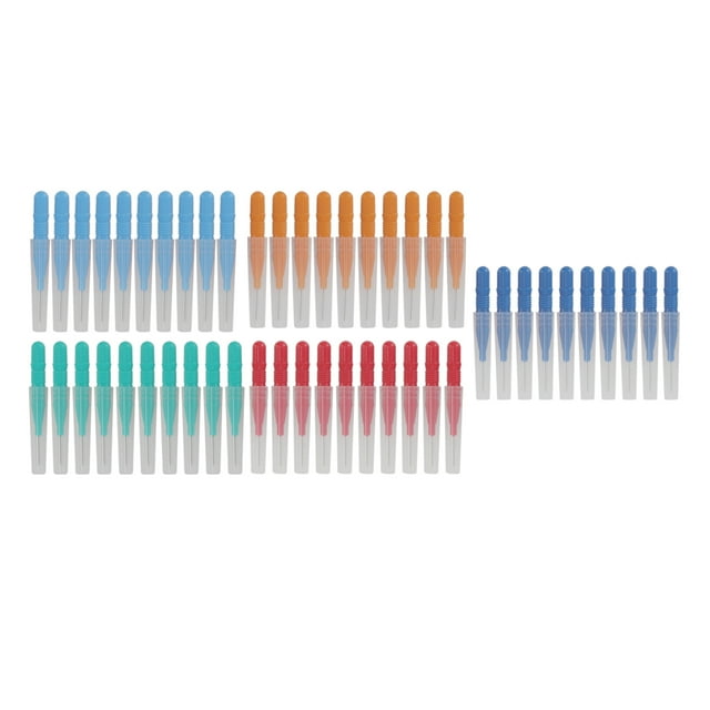 Interdental Brush, Prevent Tooth Decay 50 Pcs Different Color Compact Easy To Carry Oral Care Tooth Interdental Brush For Daily Use