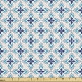 thumbnail image 1 of Ethnic Fabric by the Yard, Abstract Mosaic Pattern with Oriental Moroccan Culture Geometric Effects, Decorative Upholstery Fabric for Chairs & Home Accents, Sky Blue and Coconut by Ambesonne, 1 of 5