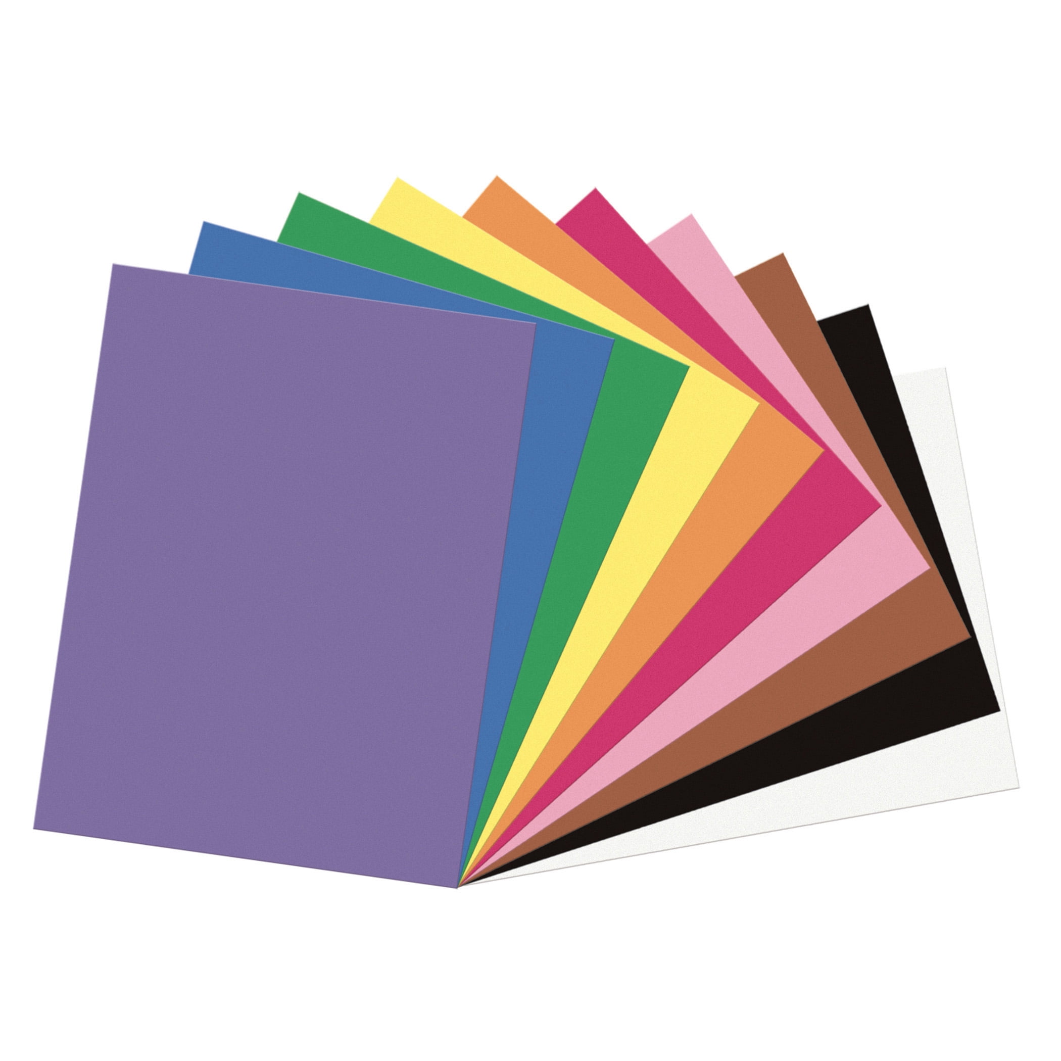 White Art Paper and Colored Construction Paper