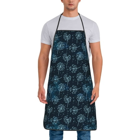 

Tideii Dandelions for Tie-up Apron Unisex Waterproof and Stain-Resistant Bib Apron for Kitchen Garden Painting