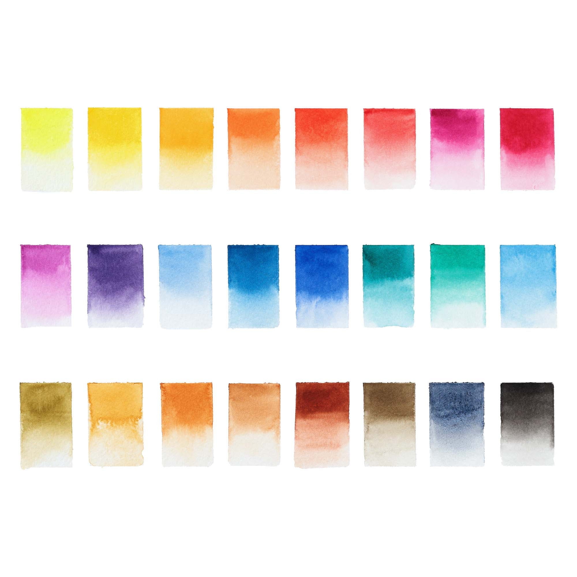 SoHo Urban Artist Semi-Moist Watercolor Set - Professional Watercolor Paint Set with 24 Half Pans, Brush Pen and Sponge - Compact and Portable Watercolor Kit - Easy to Lift Colors