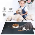 thumbnail image 4 of FeiFu Silicone Pet Feeding Mat Non-Spill Waterproof Non-Slip Food Mat for Cats Dogs Multi-Use Drainage Heat Insulation Pad for Food Water Bowls, 4 of 6
