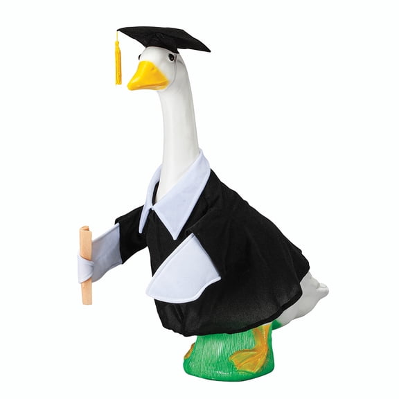 Gaggleville Graduation Goose Outfit, Fits Large 23" H Statue, by Fox Valley Traders