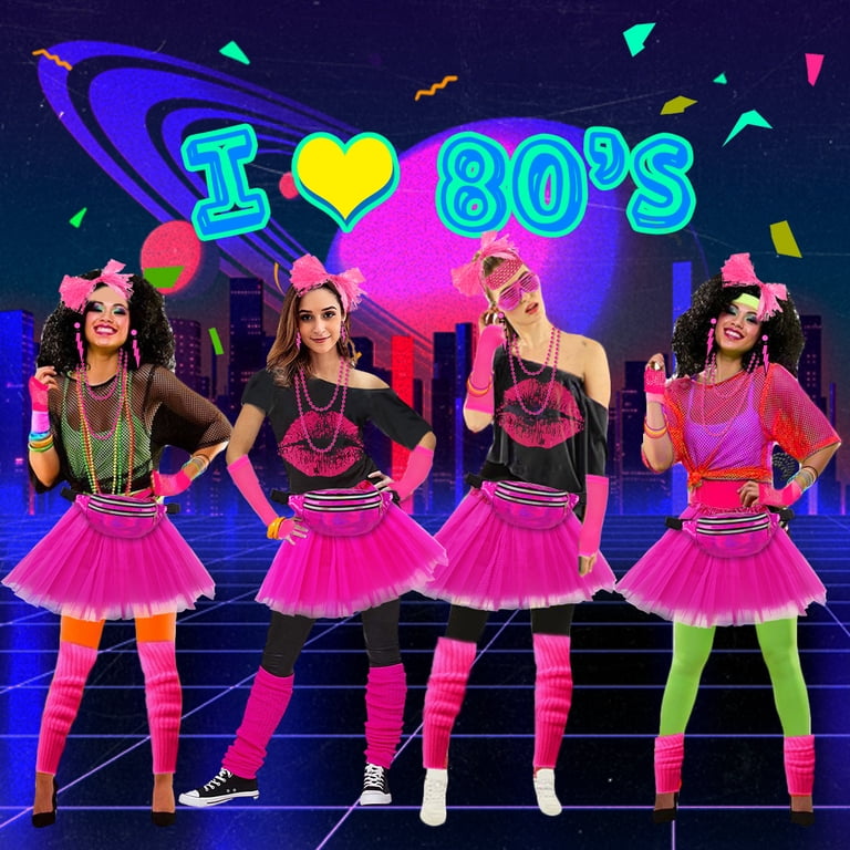 80s Costume Accessories for Women, T-Shirt Tutu Fanny Pack  display picture 3