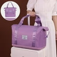 thumbnail image 5 of Lierteer Oxford cloth travel bag wet and dry separation swimming sports fitness bag White, 5 of 9