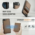 thumbnail image 6 of for iPhone 8 Plus/7 Plus Case with RFID Blocking Card Holder iPhone 8 Plus/7 Plus Case Magsafe Compatible Phone case Kickstand Wallet 2 in 1 Detachable Magnetic Leather Cover for Men Women, Brown, 6 of 10