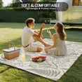 thumbnail image 4 of Botanical Green Outdoor Rug for Patio/Deck/Porch, Non-Slip Large Area Rug 3 x 5 Ft, Farmhouse Vintage Country Plant on Linen Indoor Outdoor Rugs Washable Area Rugs, Camping Rug Carpet Runner, 4 of 8