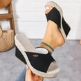 thumbnail image 2 of TAGOLD Women's Wedges Shoes,Women's /Summer Fashionable Casual Versatile Solid Colo Wedge Heels Shoes, 2 of 5