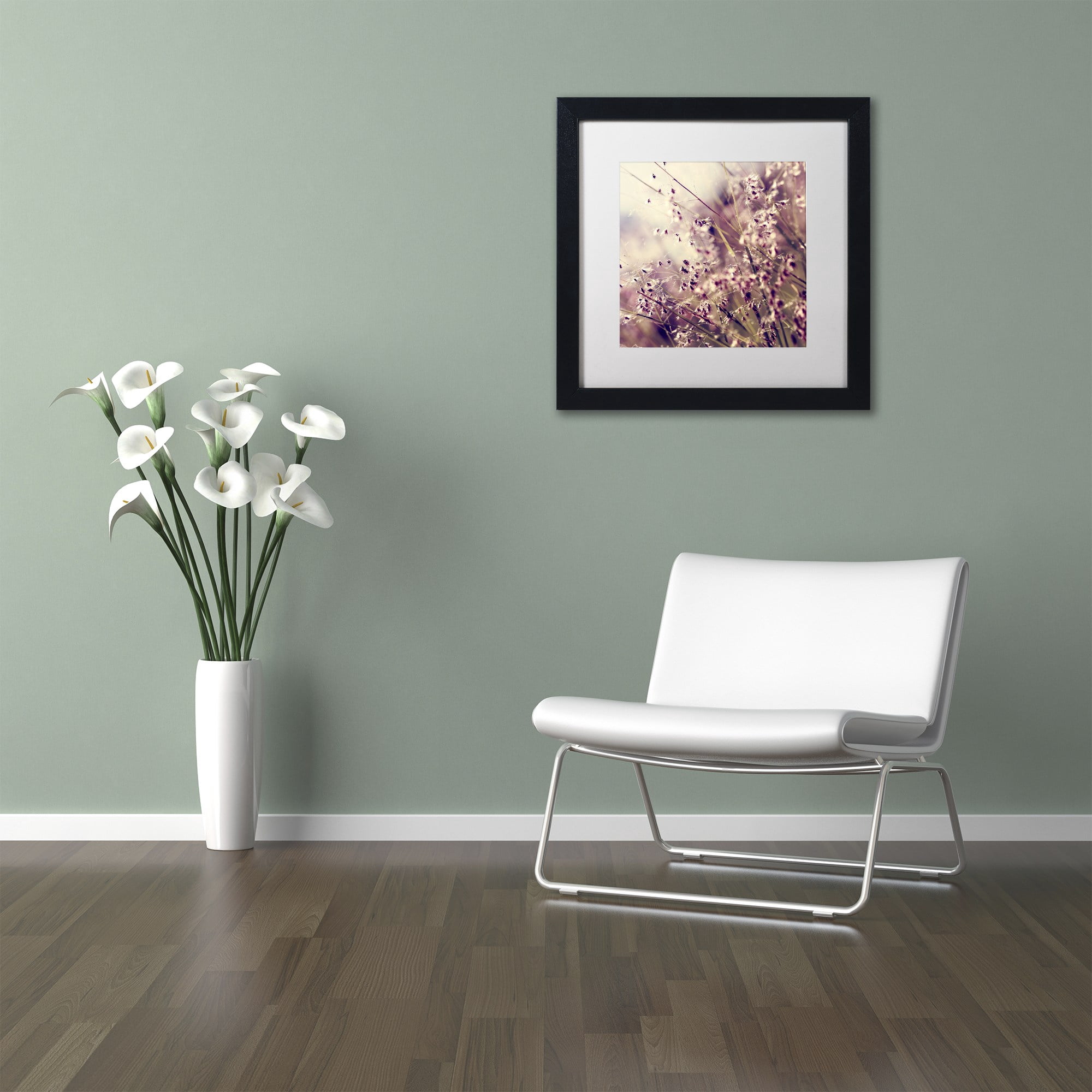 Trademark Fine Art "Field of Sunshine" Canvas Art by Beata Czyzowska Young, White Matte, Black Frame