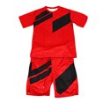 thumbnail image 4 of Ramiter Suit for Men Men's Set Summer Outfits 2 Piece Fashion Short Sleeve Casual Button Down Shirts Set Red,M, 4 of 4