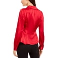 thumbnail image 2 of Nanette Lepore Women's Silk Wrap Peplum Top Red Size 2, 2 of 6