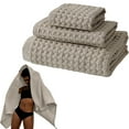 thumbnail image 2 of Gnwei Cotton Waffle Towels Set for Bathroom 3Pcs, Turkish Cotton Bath Towels Sets for Bathroom Soft Highly Absorbent 650 GSM with 1 Bath Towel, 1 Hand Towel, 1 Washclothe, 2 of 9
