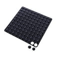 thumbnail image 1 of 100 almohadillas autoadhesivas anticolisión para puerta de inodoro, manija de armario, protectores de pared de goma (negro), 1 of 7
