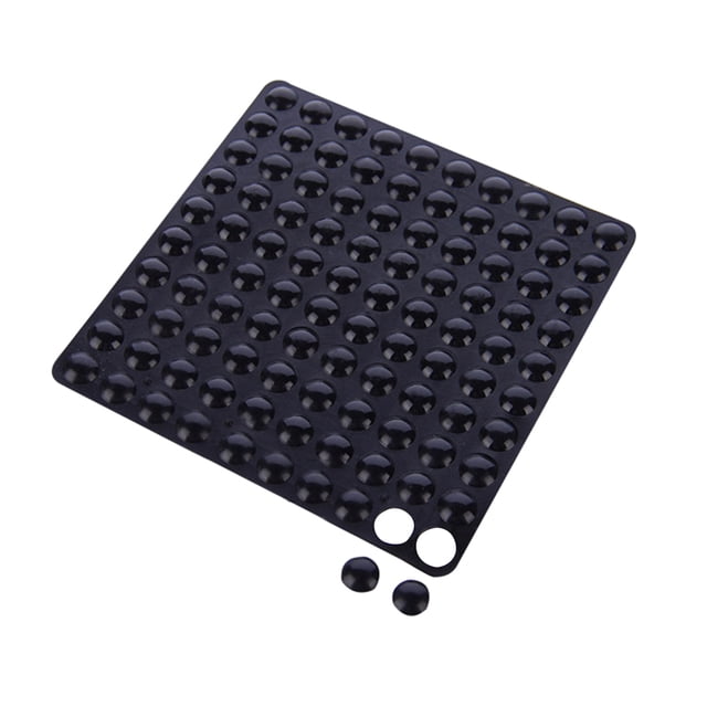 100 almohadillas autoadhesivas anticolisión para puerta de inodoro, manija de armario, protectores de pared de goma (negro)