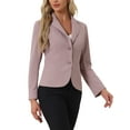 thumbnail image 5 of INSPIRE CHIC Women's Work Blazer Lapel Collar Long Sleeve Jacket Suit Blazer XL Pink Purple, 5 of 7