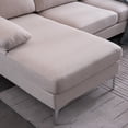 thumbnail image 5 of Royard Oaktree U-Shape Sectional Sofa Modern Modular Sofa Couch with Double Chaises & Metal Legs 4 Seats Indoor Linen Fabric Couch for Living Room, Apartment, Studio, Office,Beige, 5 of 7