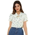 thumbnail image 1 of INSPIRE CHIC Blouse Imprimée à Manches Courtes avec Nœud pour Femmes, 1 of 6